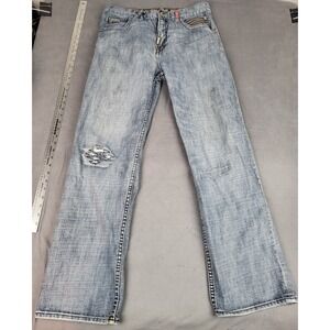Vintage Y2k LRG Geans Men 32 29 Blue Loose Baggy Faded Hip Hop Inspired Trousers